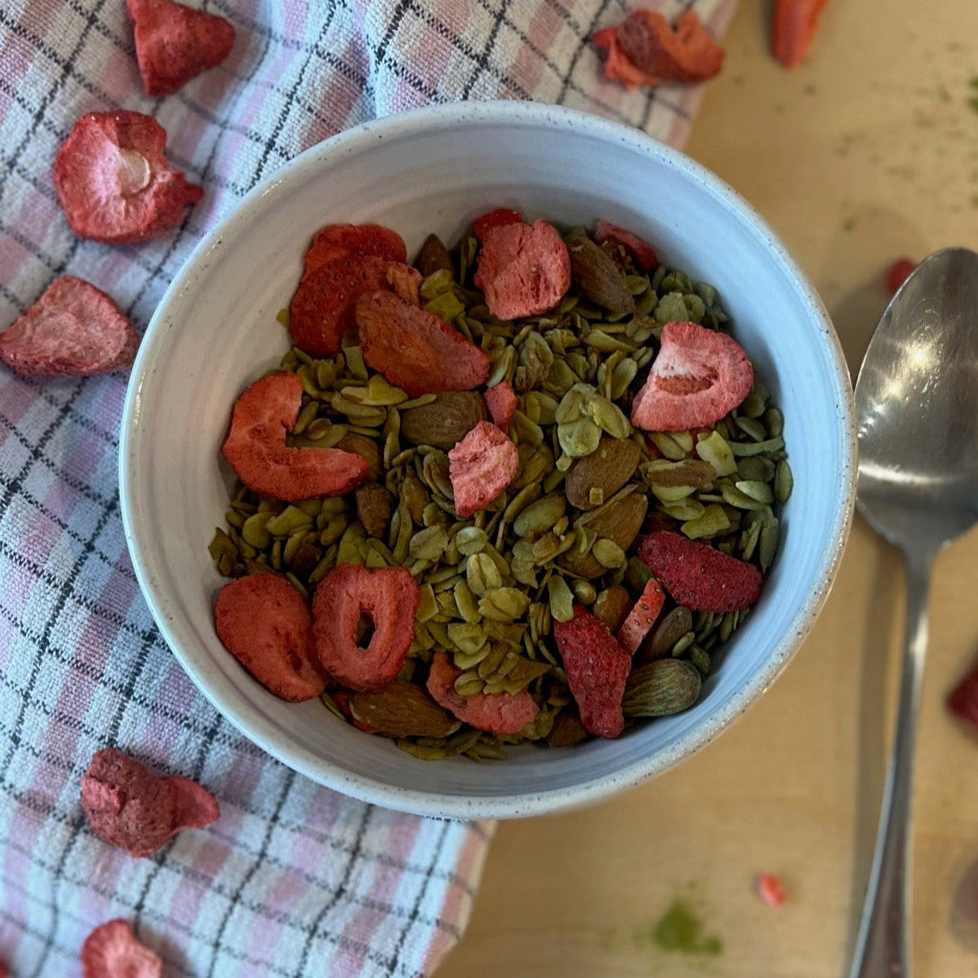 Pink Ribbon Strawberry & Matcha Muesli