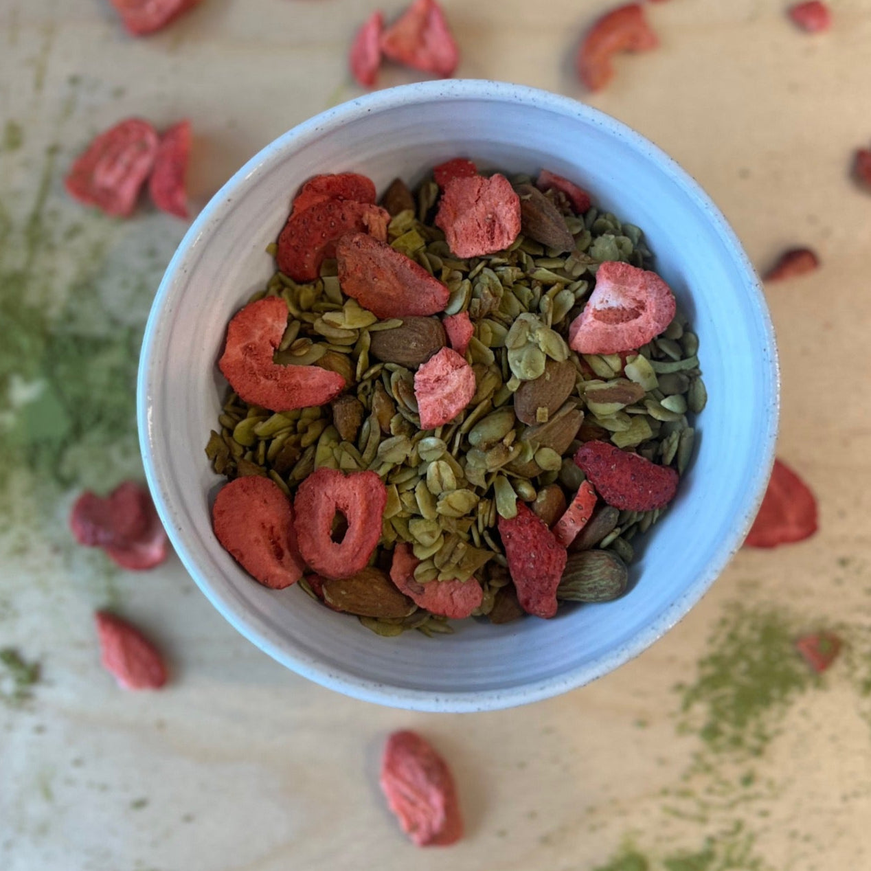 Pink Ribbon Strawberry & Matcha Muesli